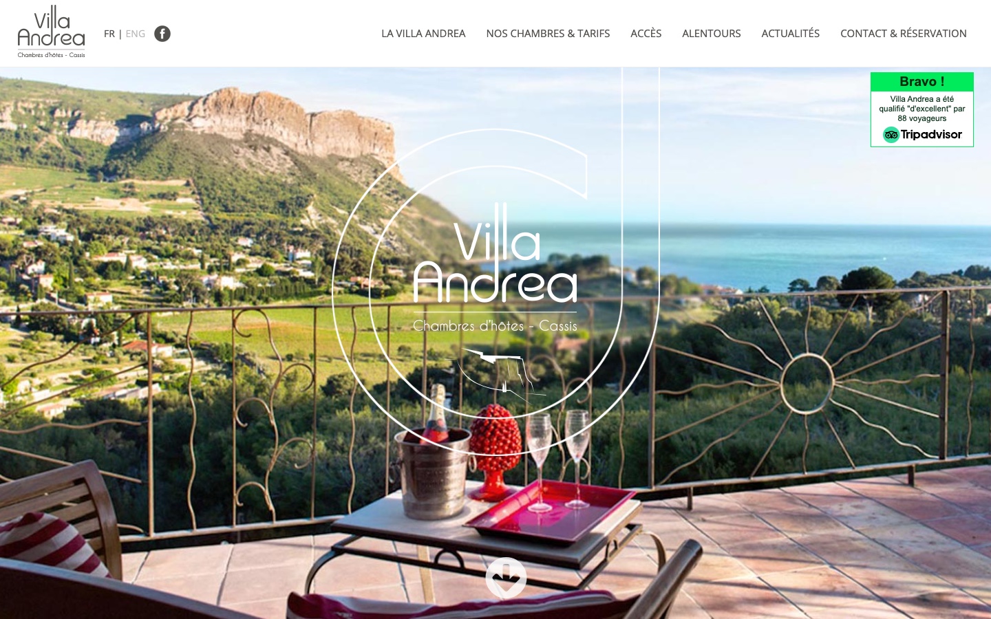 Le site d'origine de la Villa Andrea